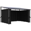 Paviljong med gardiner 405x294x244 cm antracit vidaXL – miniatyr 6