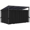 Paviljong med gardiner 405x294x244 cm antracit vidaXL – miniatyr 8