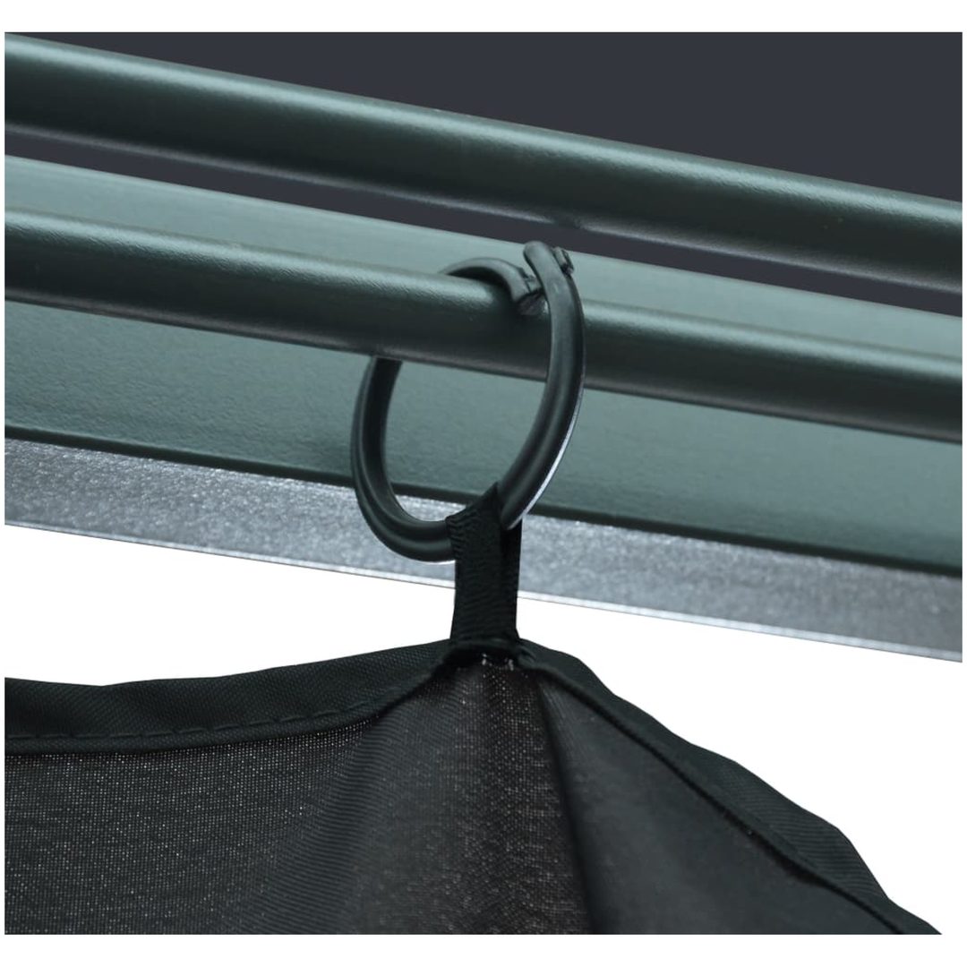 Paviljong med gardiner antracit aluminium vidaXL 300 x 300 cm – bild 7