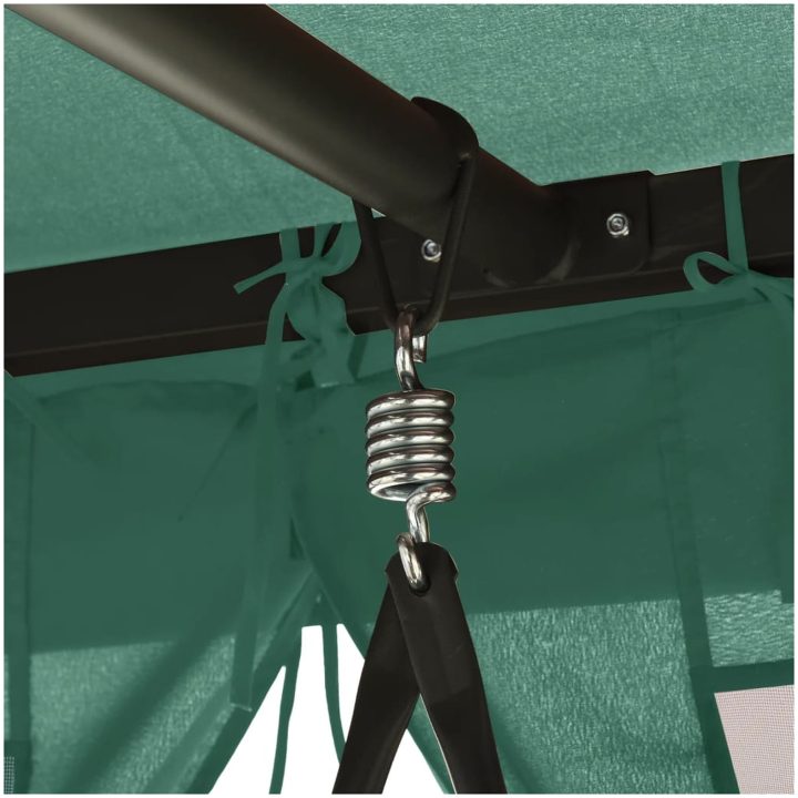 Paviljong med hammock grön tyg&stål vidaXL – bild 8