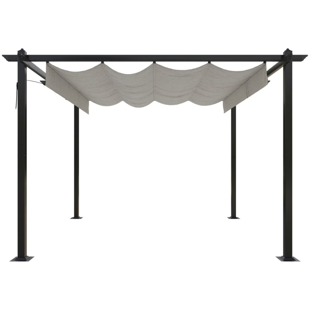 Paviljong med infällbart tak 3x3 m gräddvit vidaXL 3 x 3 x 2.2 m – bild 3