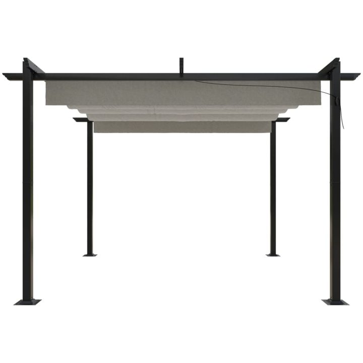 Paviljong med infällbart tak 3x3 m gräddvit vidaXL 3 x 3 x 2.2 m – bild 4
