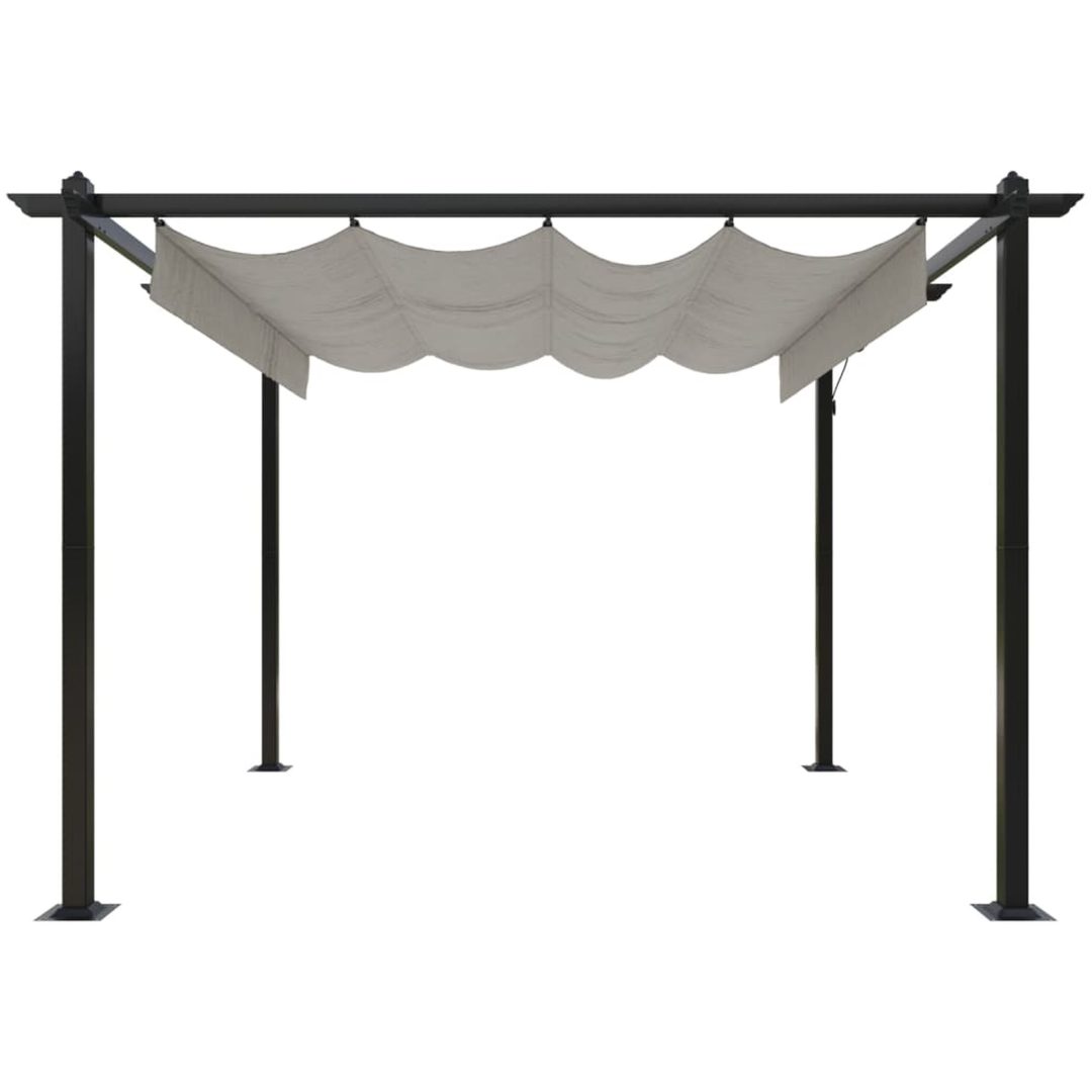 Paviljong med infällbart tak 3x3 m gräddvit vidaXL 3 x 3 x 2.2 m – bild 5