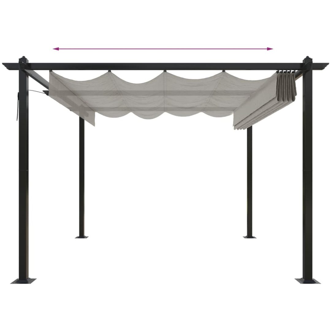 Paviljong med infällbart tak 3x3 m gräddvit vidaXL 3 x 3 x 2.2 m – bild 6