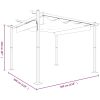 Paviljong med infällbart tak 3x3 m gräddvit vidaXL 3 x 3 x 2.2 m – miniatyr 10
