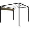 Paviljong med infällbart tak 3x3 m taupe 180 g/m² vidaXL – miniatyr 5