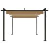 Paviljong med infällbart tak 3x3 m taupe vidaXL 3 x 3 x 2.2 m – miniatyr 4