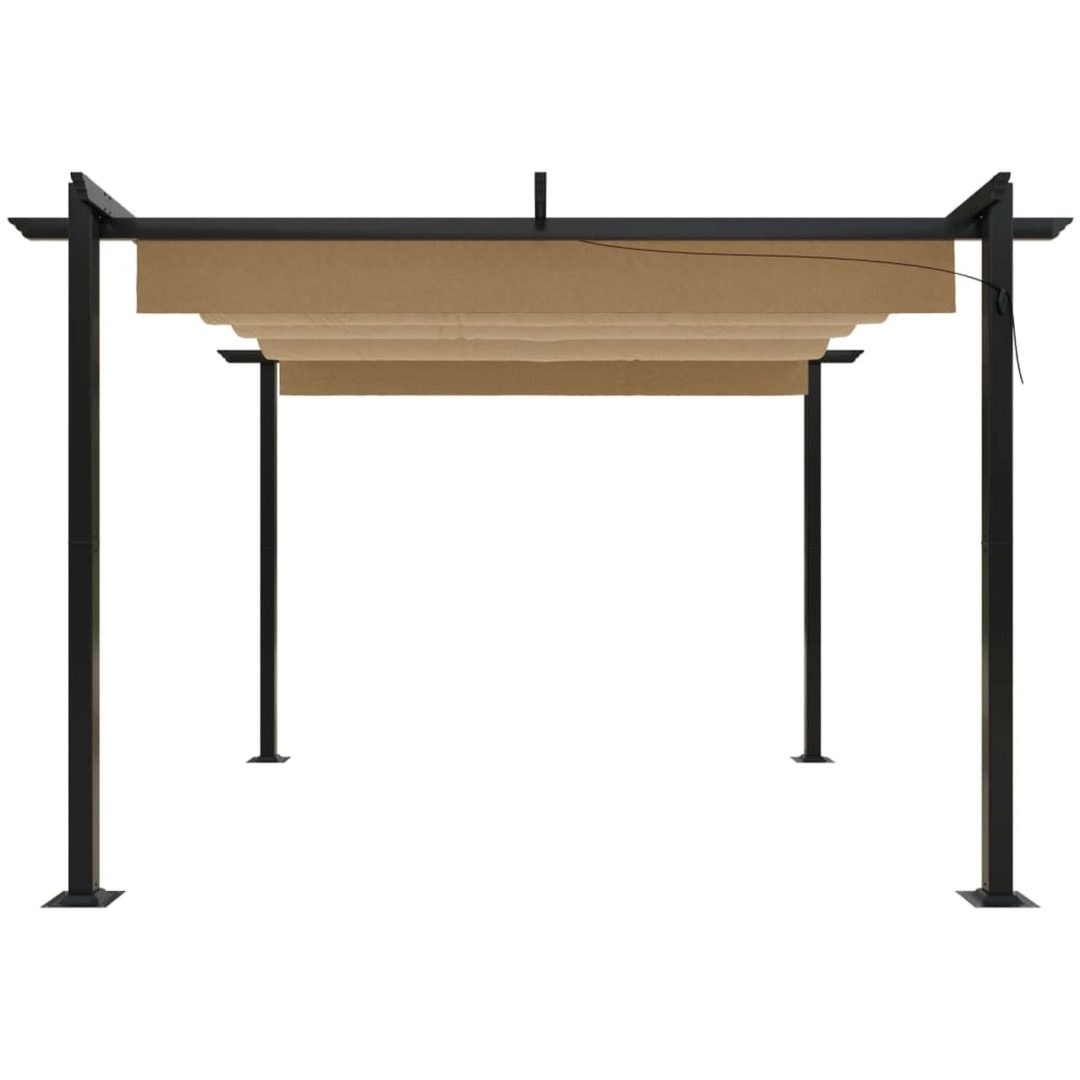 Paviljong med infällbart tak 3x3 m taupe vidaXL 3 x 3 x 2.2 m – bild 4