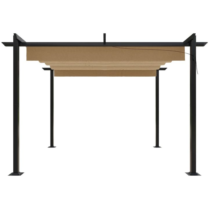 Paviljong med infällbart tak 3x3 m taupe vidaXL 3 x 3 x 2.2 m – bild 4