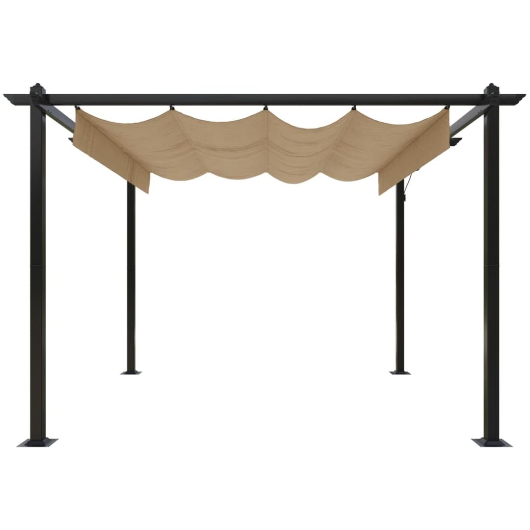 Paviljong med infällbart tak 3x3 m taupe vidaXL 3 x 3 x 2.2 m – bild 5