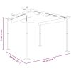 Paviljong med infällbart tak 3x3 m taupe vidaXL 3 x 3 x 2.2 m – miniatyr 10