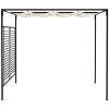 Paviljong med infällbart tak 3x4x2,3 m gräddvit 180 g/m² vidaXL – miniatyr 3