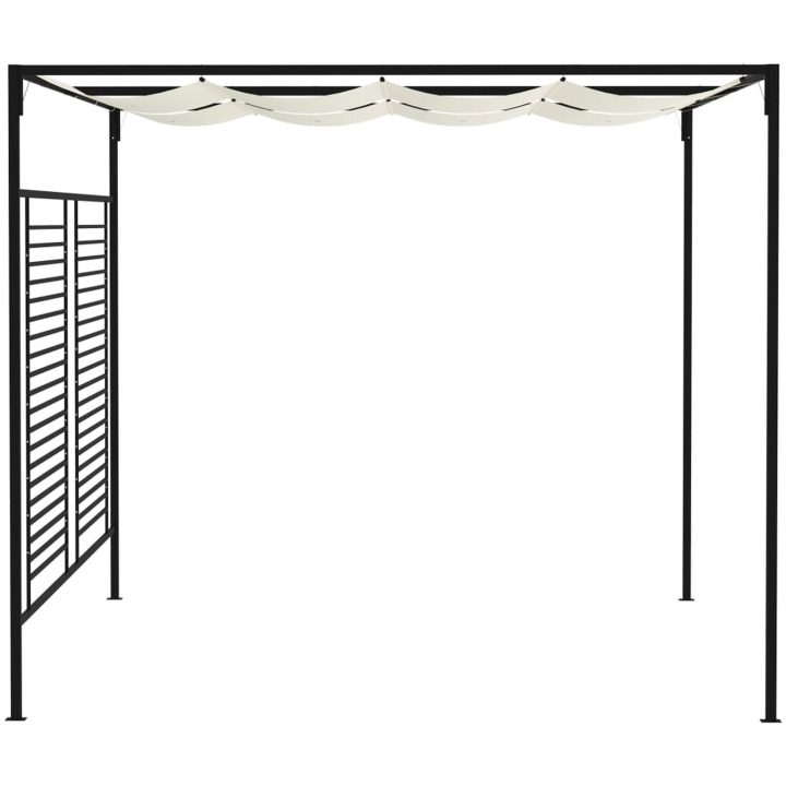 Paviljong med infällbart tak 3x4x2,3 m gräddvit 180 g/m² vidaXL – bild 3