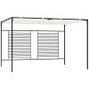 Paviljong med infällbart tak 3x4x2,3 m gräddvit 180 g/m² vidaXL – miniatyr 1
