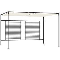 Paviljong med infällbart tak 3x4x2,3 m gräddvit 180 g/m² vidaXL