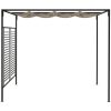 Paviljong med infällbart tak 3x4x2,3 m taupe 180 g/m² vidaXL – miniatyr 3