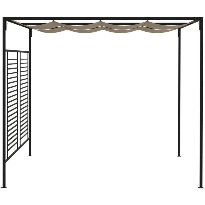 Paviljong med infällbart tak 3x4x2,3 m taupe 180 g/m² vidaXL – bild 3