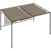 Paviljong med infällbart tak 3x4x2,3 m taupe 180 g/m² vidaXL – miniatyr 4
