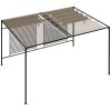 Paviljong med infällbart tak 3x4x2,3 m taupe 180 g/m² vidaXL – miniatyr 5