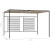 Paviljong med infällbart tak 3x4x2,3 m taupe 180 g/m² vidaXL – miniatyr 7