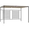 Paviljong med infällbart tak 3x4x2,3 m taupe 180 g/m² vidaXL – miniatyr 1