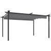 Paviljong med infällbart tak 4x3 m antracit vidaXL 4 x 3 x 2.2 m – miniatyr 2