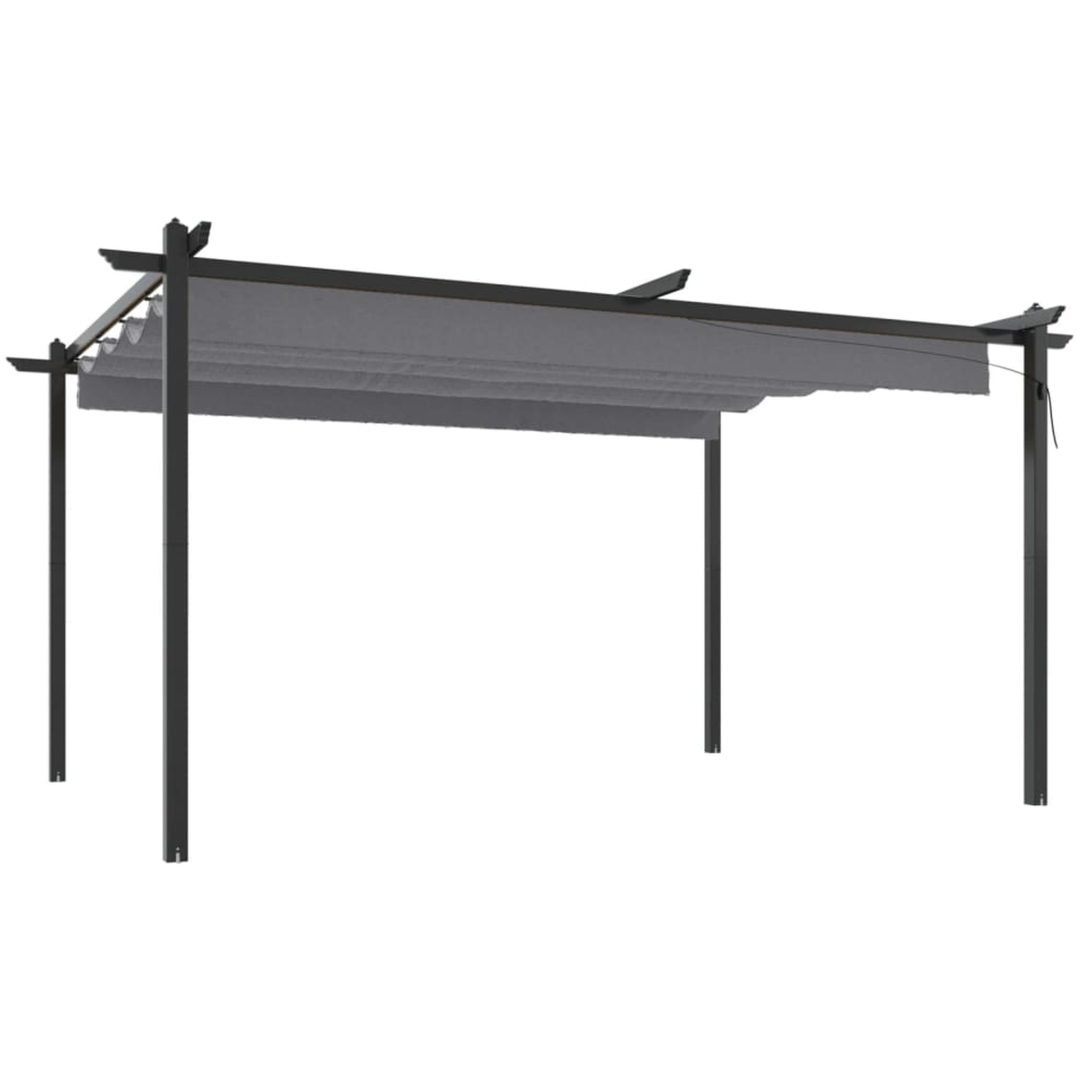 Paviljong med infällbart tak 4x3 m antracit vidaXL 4 x 3 x 2.2 m – bild 2