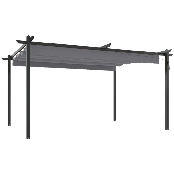Paviljong med infällbart tak 4x3 m antracit vidaXL 4 x 3 x 2.2 m – bild 2