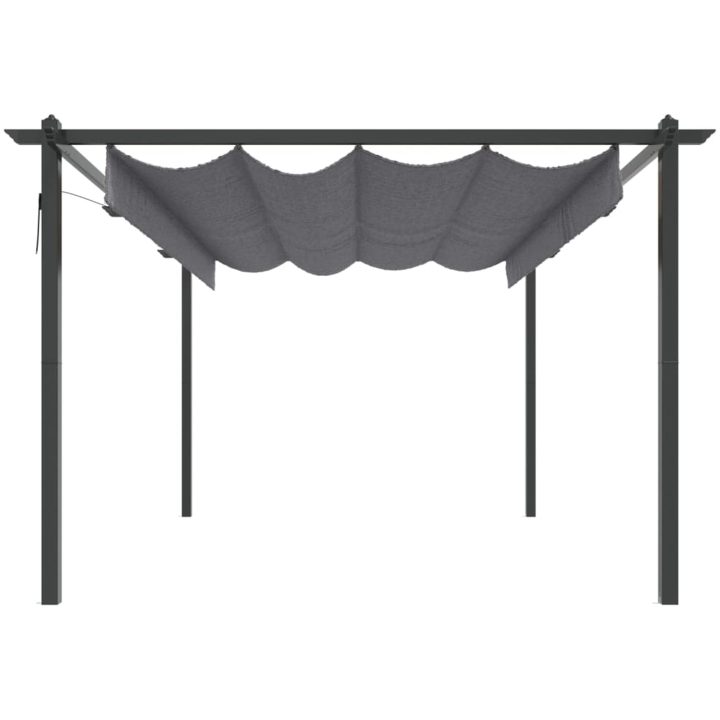 Paviljong med infällbart tak 4x3 m antracit vidaXL 4 x 3 x 2.2 m – bild 4