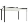 Paviljong med infällbart tak 4x3 m gräddvit vidaXL 4 x 3 x 2.2 m – miniatyr 2