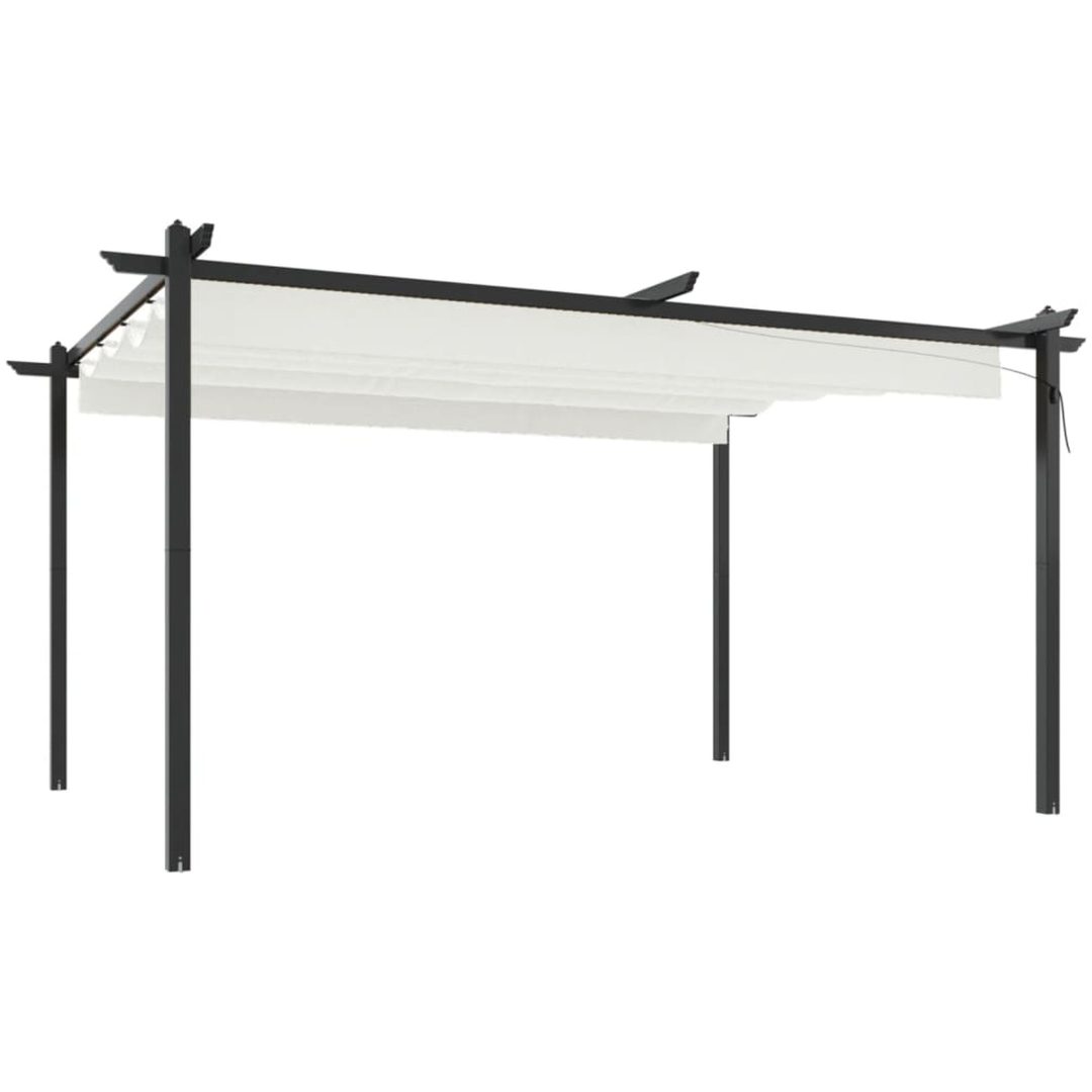 Paviljong med infällbart tak 4x3 m gräddvit vidaXL 4 x 3 x 2.2 m – bild 2