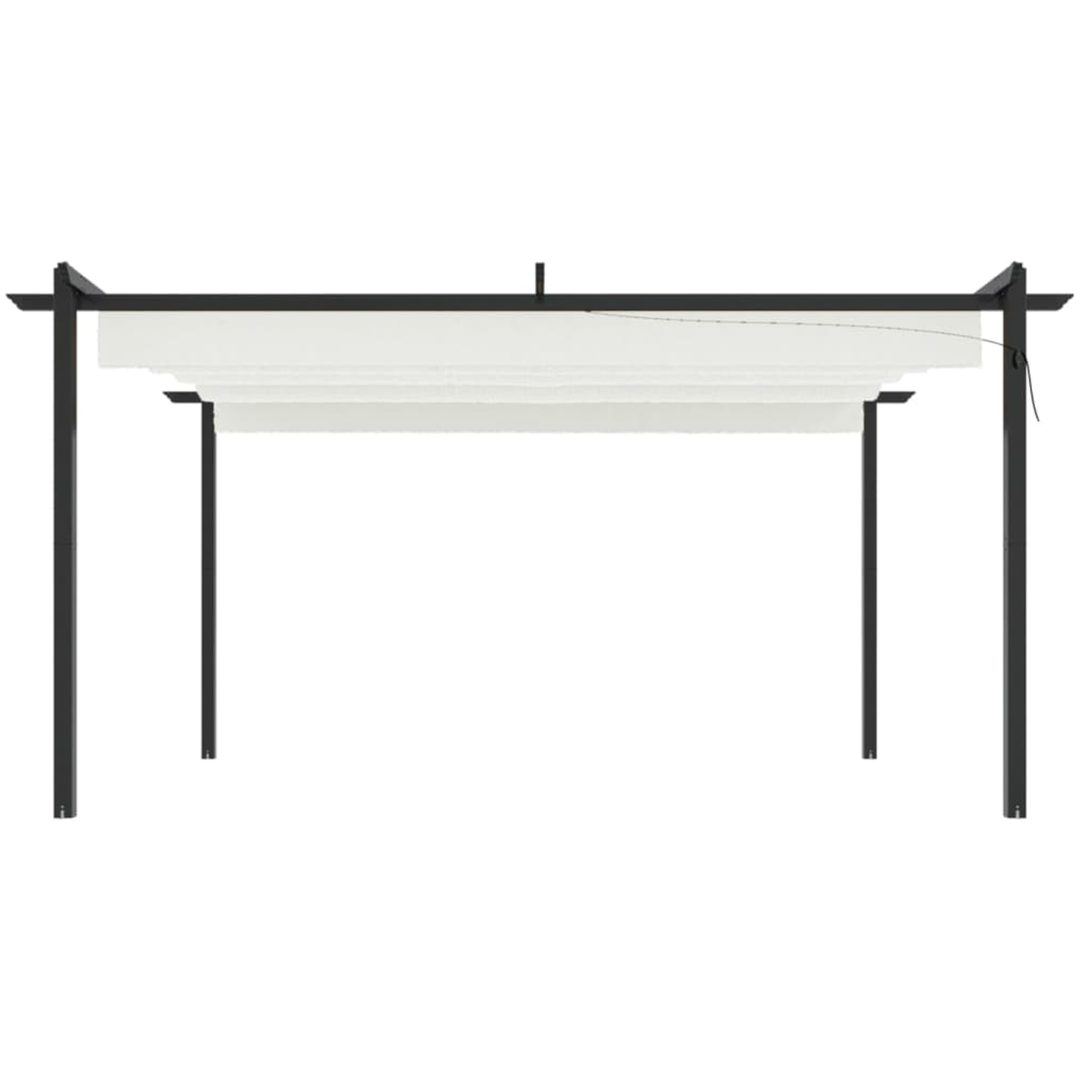 Paviljong med infällbart tak 4x3 m gräddvit vidaXL 4 x 3 x 2.2 m – bild 3