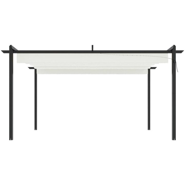 Paviljong med infällbart tak 4x3 m gräddvit vidaXL 4 x 3 x 2.2 m – bild 3