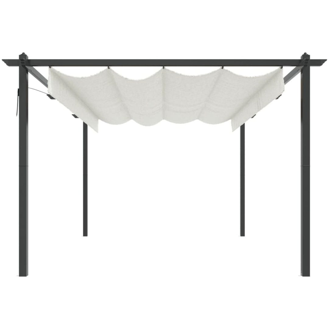 Paviljong med infällbart tak 4x3 m gräddvit vidaXL 4 x 3 x 2.2 m – bild 4