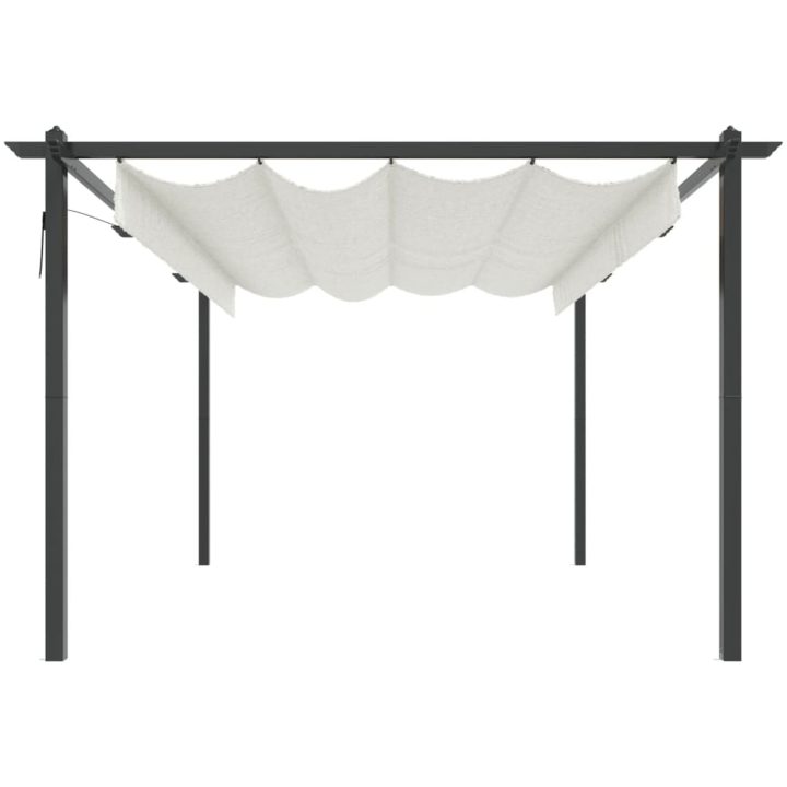 Paviljong med infällbart tak 4x3 m gräddvit vidaXL 4 x 3 x 2.2 m – bild 4