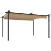 Paviljong med infällbart tak 4x3 m taupe vidaXL 4 x 3 x 2.2 m – miniatyr 2
