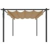 Paviljong med infällbart tak 4x3 m taupe vidaXL 4 x 3 x 2.2 m – miniatyr 3