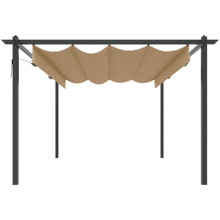 Paviljong med infällbart tak 4x3 m taupe vidaXL 4 x 3 x 2.2 m – bild 3