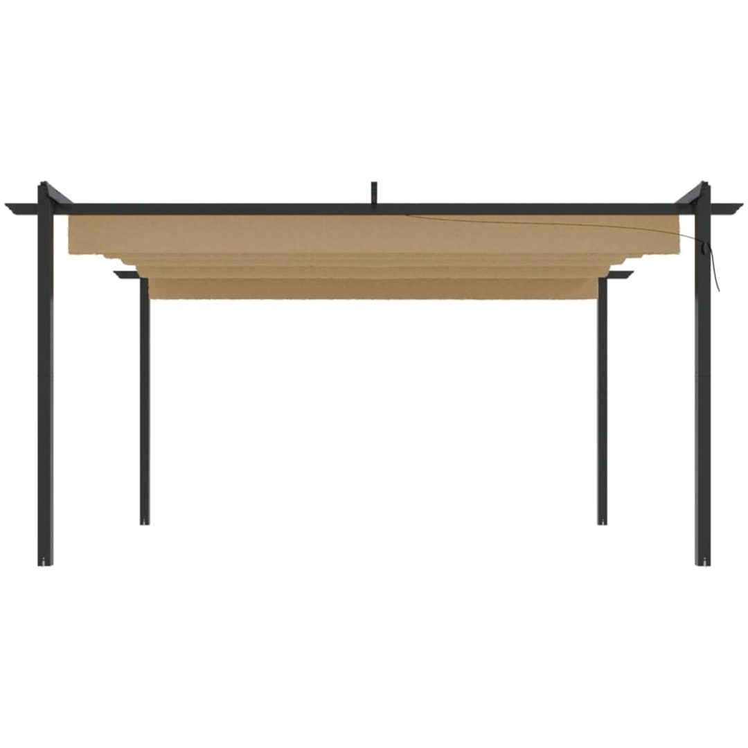 Paviljong med infällbart tak 4x3 m taupe vidaXL 4 x 3 x 2.2 m – bild 4