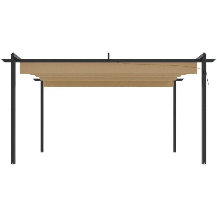 Paviljong med infällbart tak 4x3 m taupe vidaXL 4 x 3 x 2.2 m – bild 4