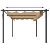 Paviljong med infällbart tak 4x3 m taupe vidaXL 4 x 3 x 2.2 m – miniatyr 5