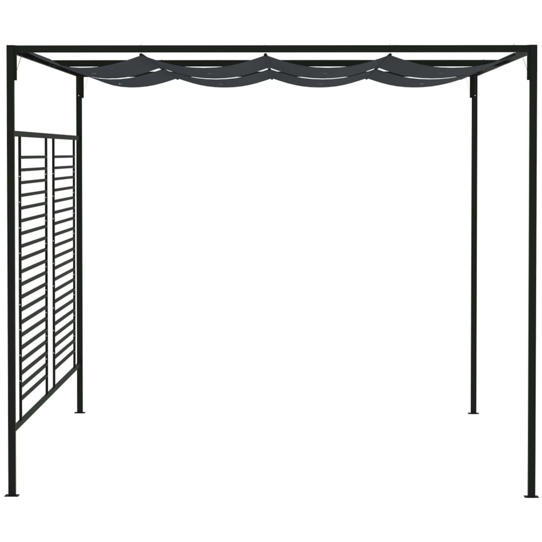 Paviljong med infällbart tak 4x3x2,3 m gräddvit 180 g/m² vidaXL – bild 3