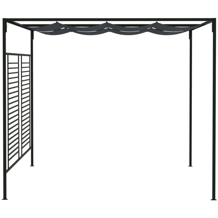 Paviljong med infällbart tak 4x3x2,3 m gräddvit 180 g/m² vidaXL – bild 3