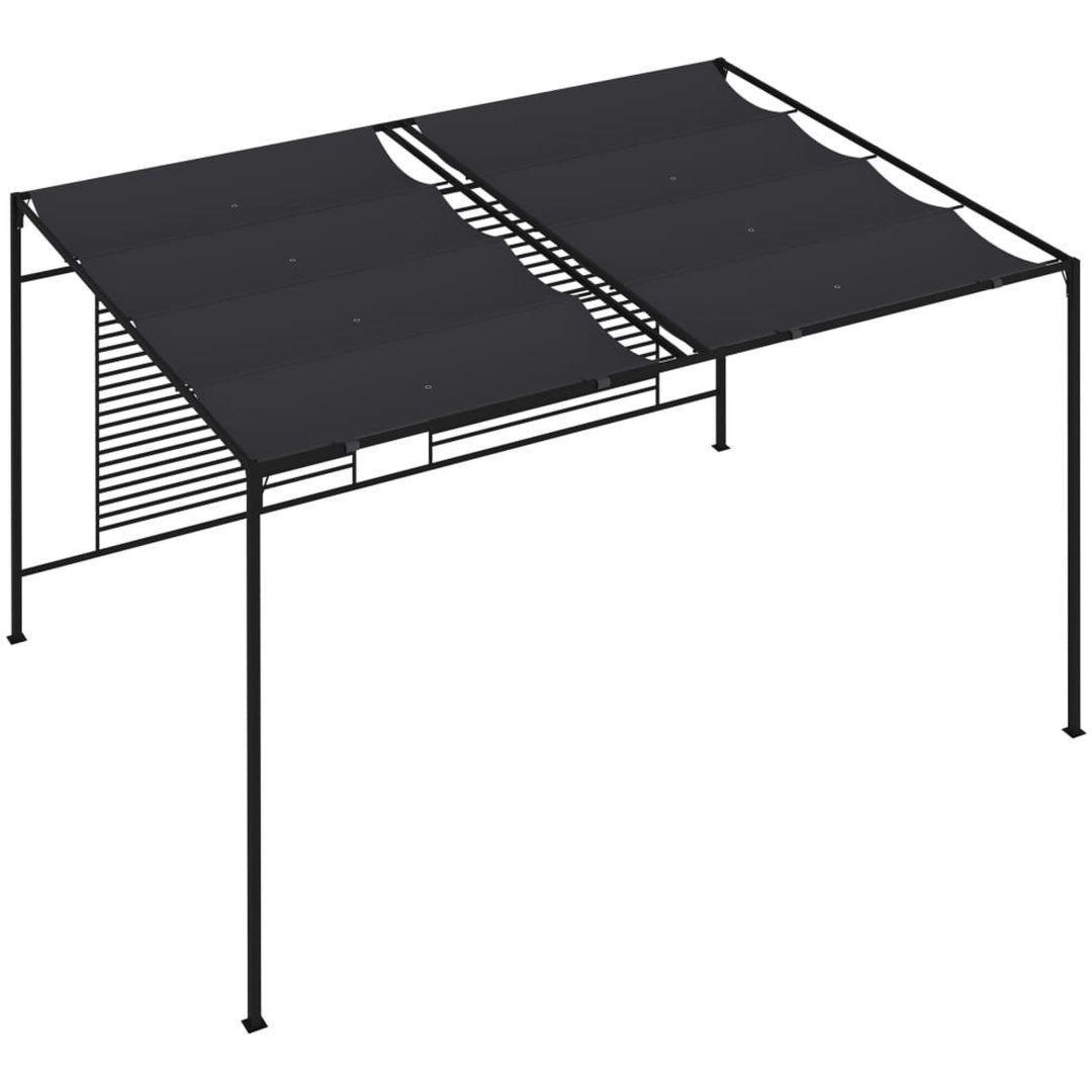 Paviljong med infällbart tak 4x3x2,3 m gräddvit 180 g/m² vidaXL – bild 5