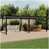 Paviljong med infällbart tak antracit 3x6 m aluminium vidaXL – miniatyr 3