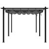 Paviljong med infällbart tak antracit 3x6 m aluminium vidaXL – miniatyr 5