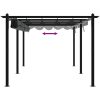 Paviljong med infällbart tak antracit 3x6 m aluminium vidaXL – miniatyr 7