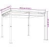Paviljong med infällbart tak antracit stål vidaXL 3 x 3 m – miniatyr 9