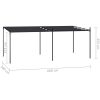 Paviljong med infällbart tak antracit vidaXL 600 x 300 x 233 cm – miniatyr 7