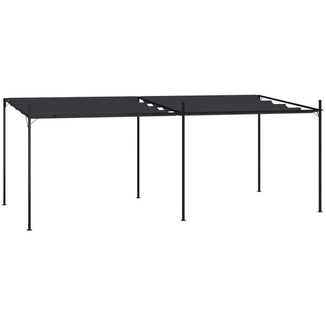 Paviljong med infällbart tak antracit vidaXL 600 x 300 x 233 cm